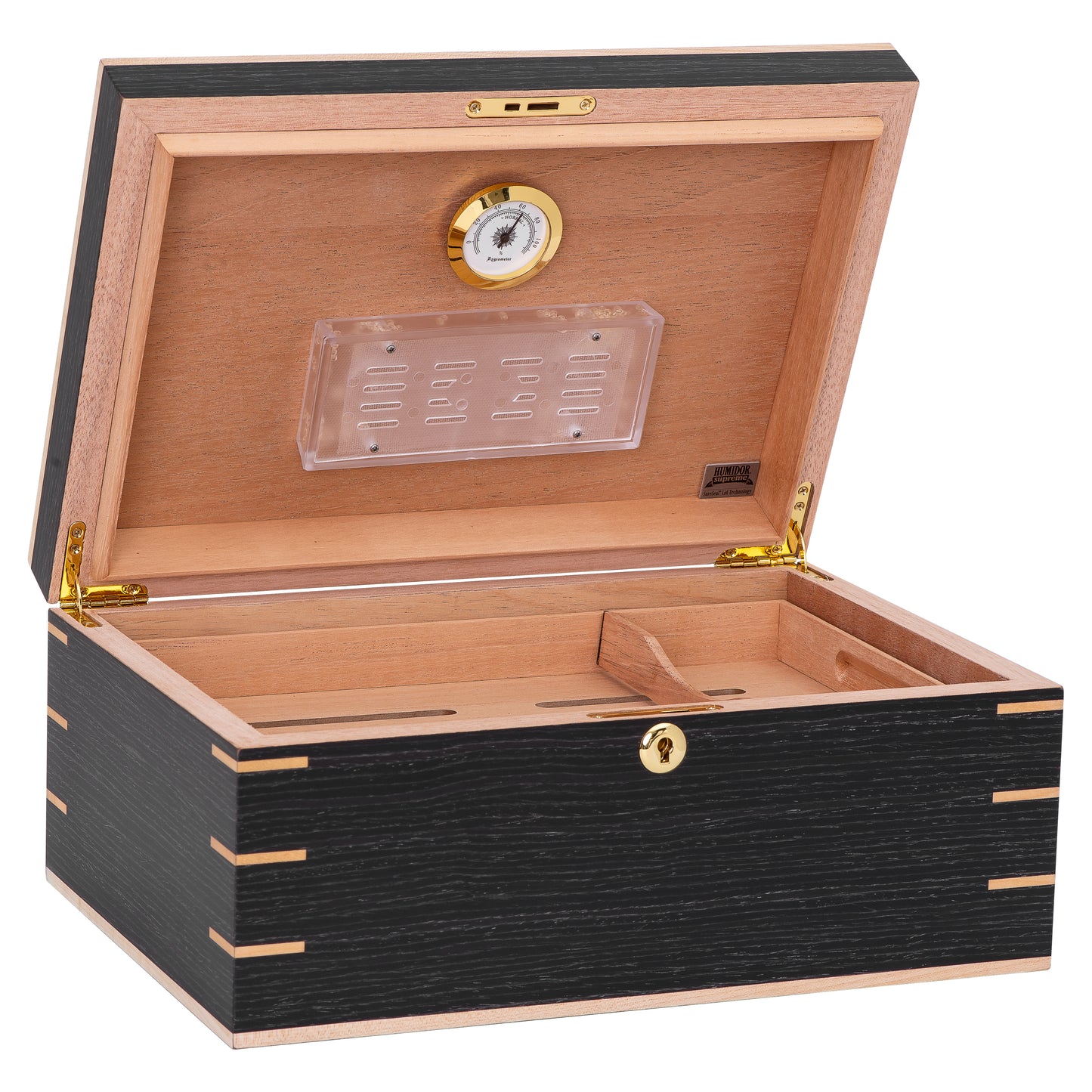 Side Angle – Messenia Humidor with Boveda Packs