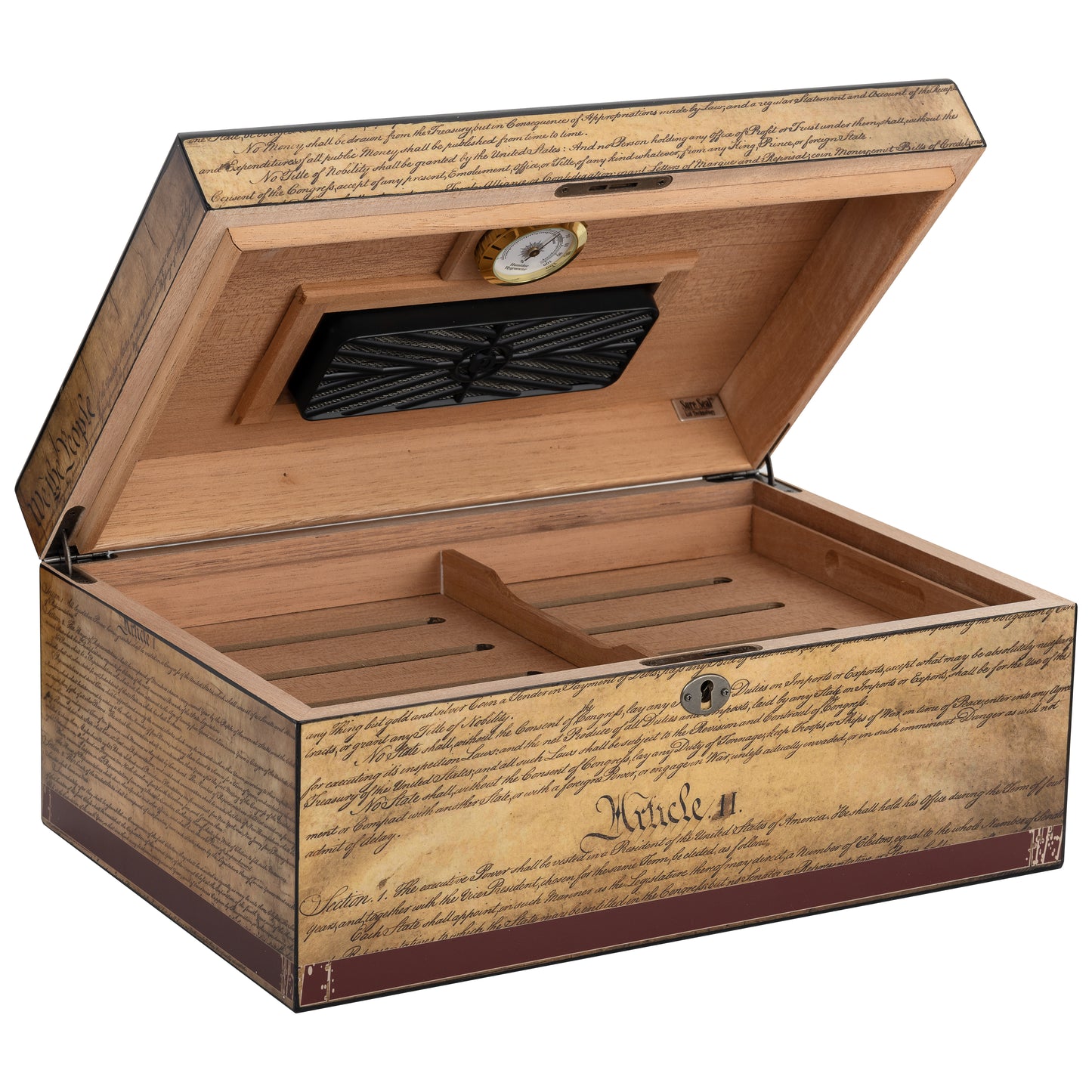 Humidor with 4 Boveda Packs and Divider
