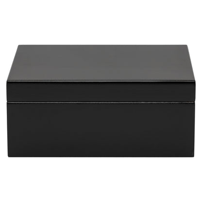 Side Angle – Black Finish Humidor with Hygrometer