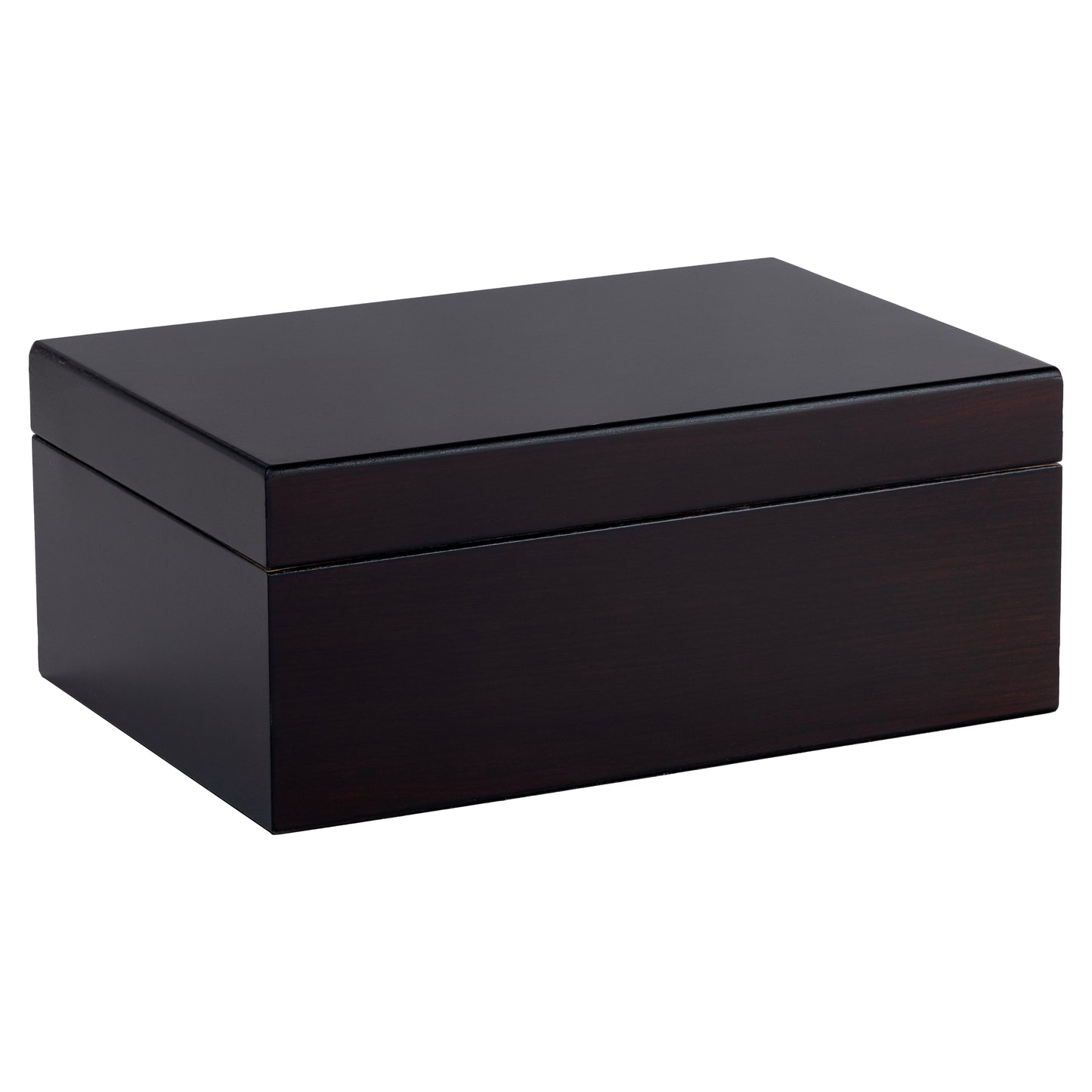 Forte Red Walnut Humidor – Closed Exterior Desktop View
