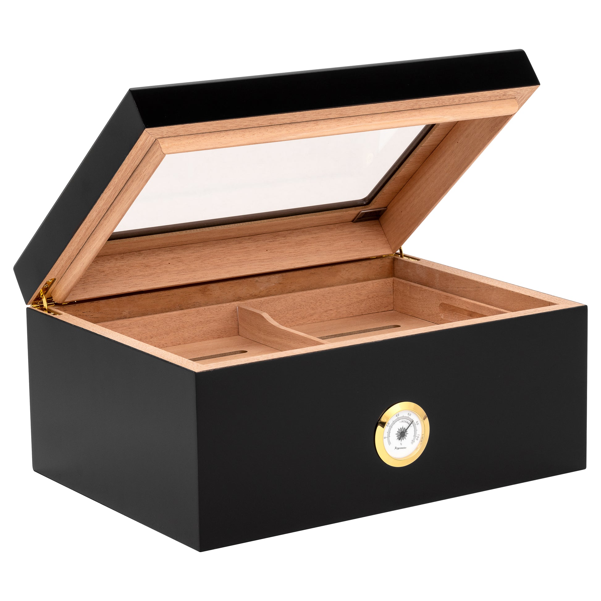 Open Lid – Spanish Cedar Interior and Tray Divider