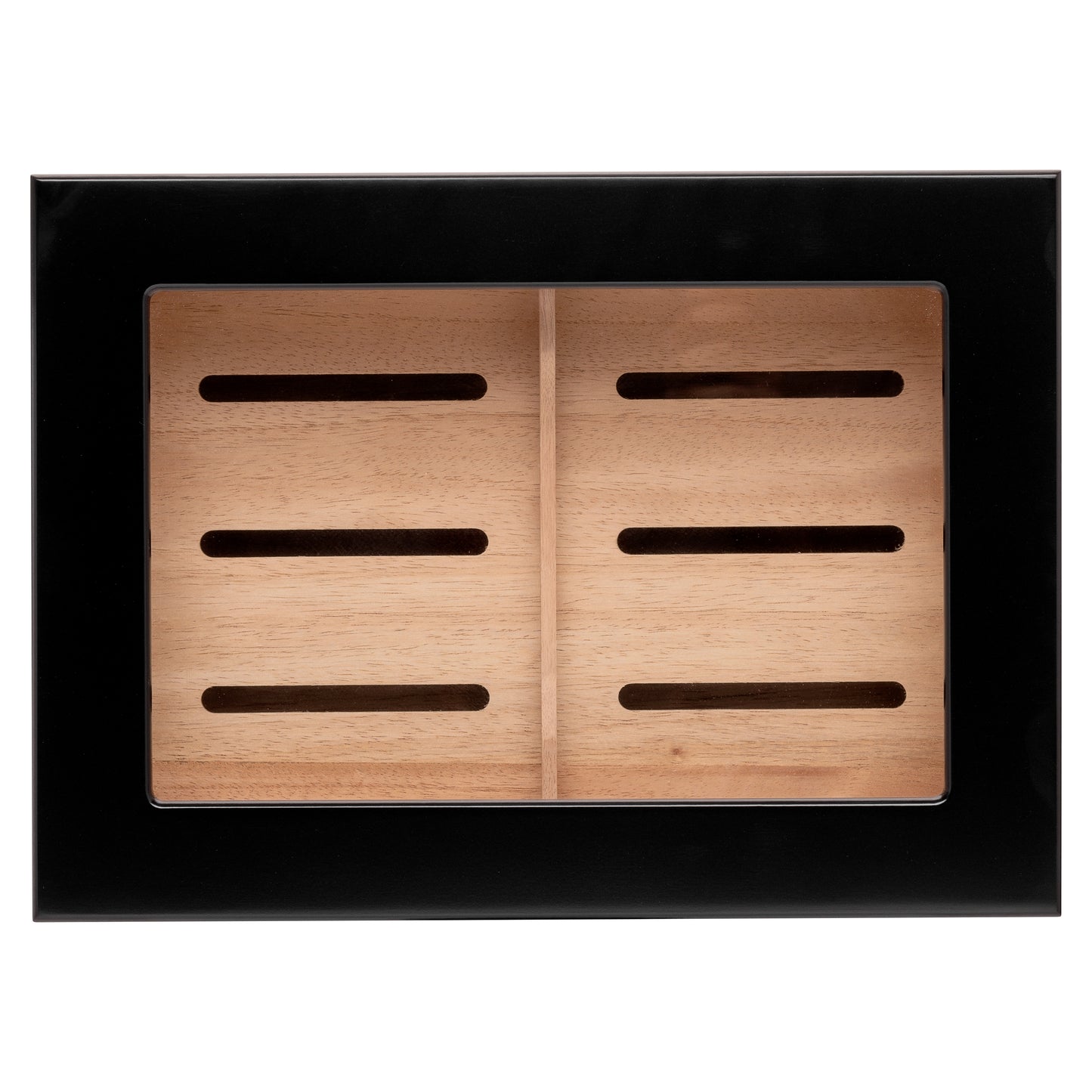 Cigar Storage Top View– Bally Series Black Humidor