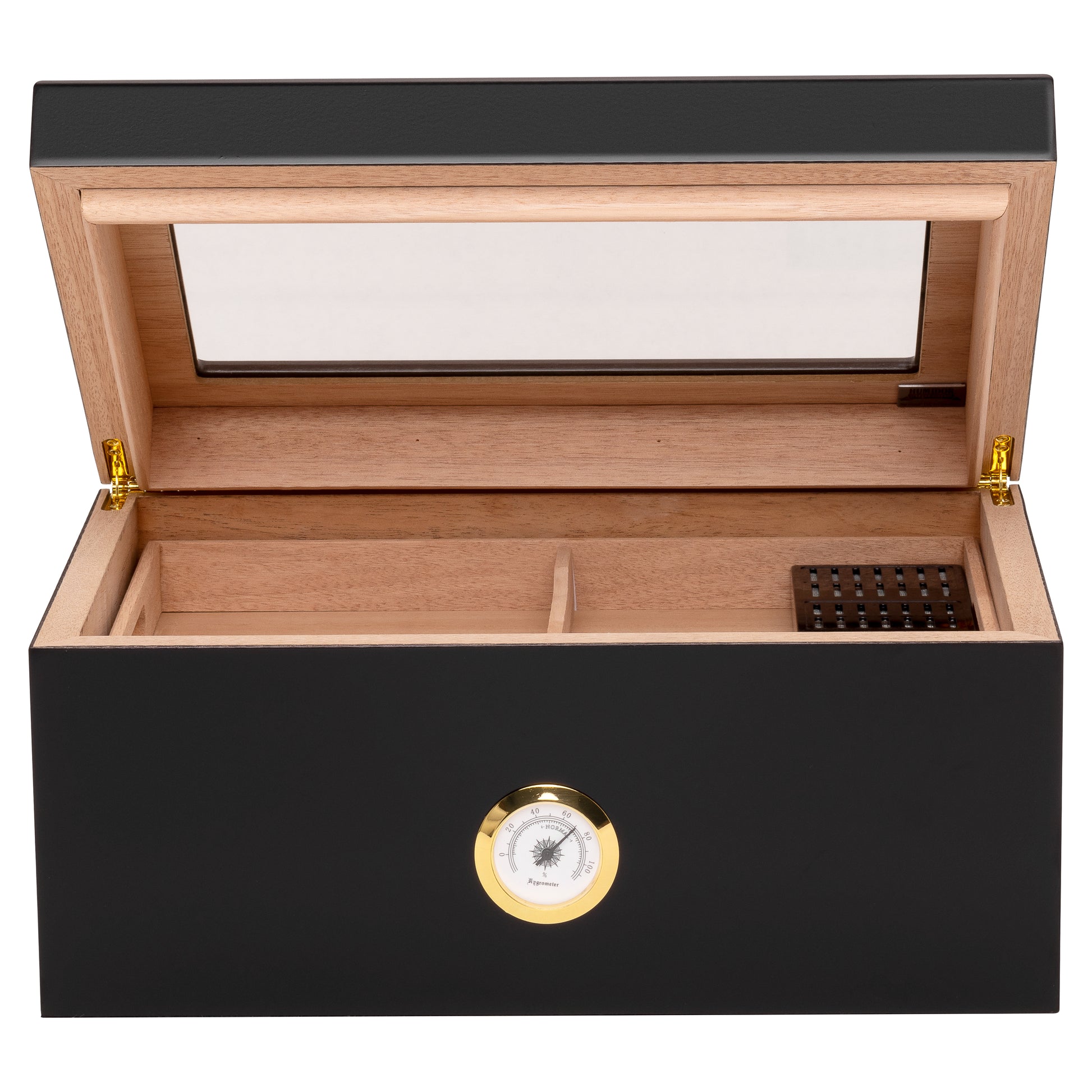 Cigar Storage Showcase – Bally Series Black Humidor