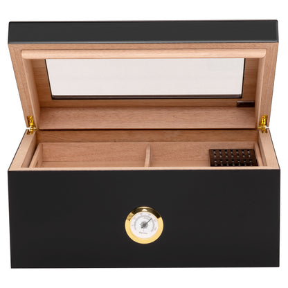 Cigar Storage Showcase – Bally Series Black Humidor