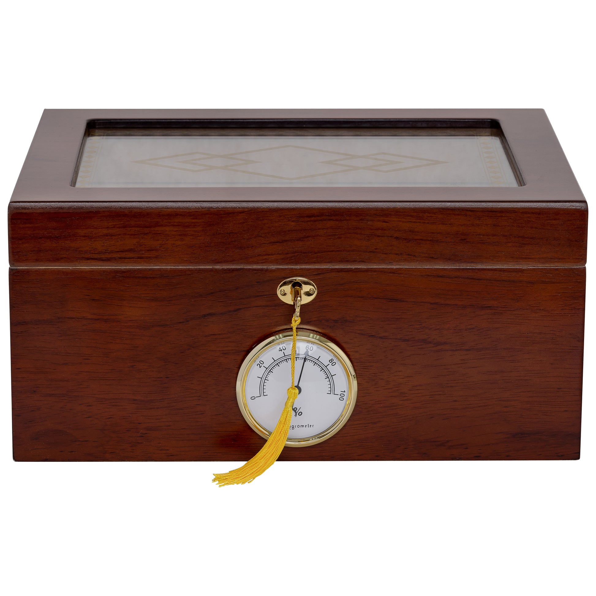 Front View – Bally Humidor with External Hygrometer