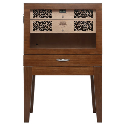 Side Angle – End Table Humidor with Wooden Frame