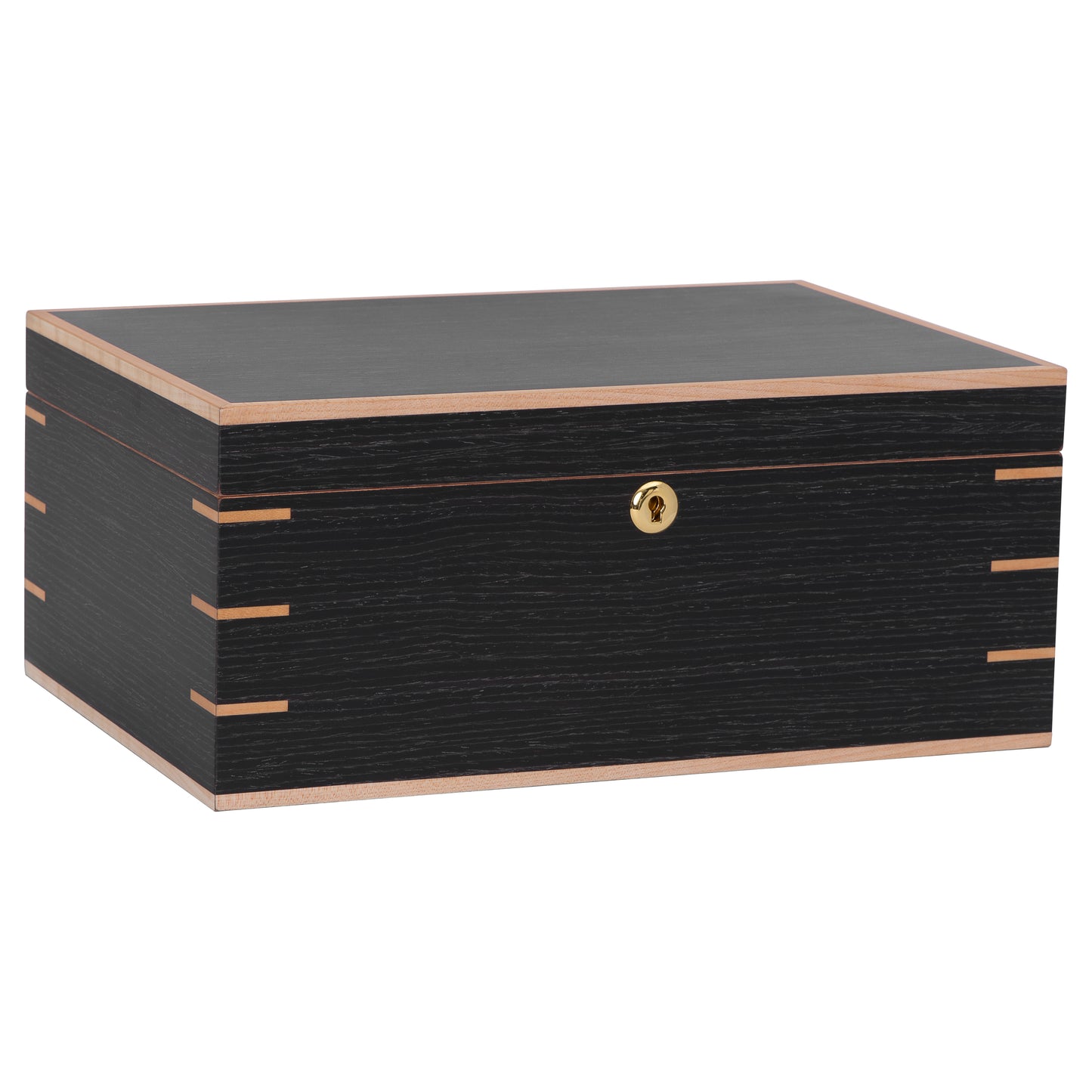 Messenia Gray Oak Humidor – Closed Exterior with Dovetail Accents