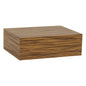Altesse Zebrawood Humidor – Closed Top View in Veneer Finish