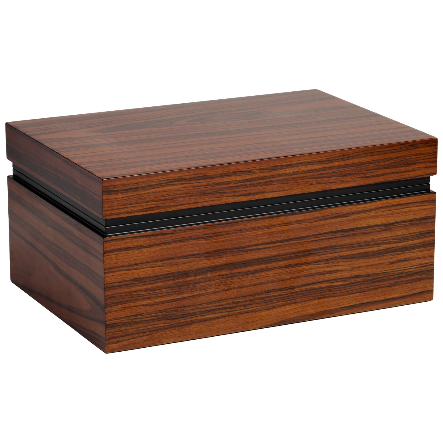 Dane Humidor – Closed View in Smooth Rosewood Finish