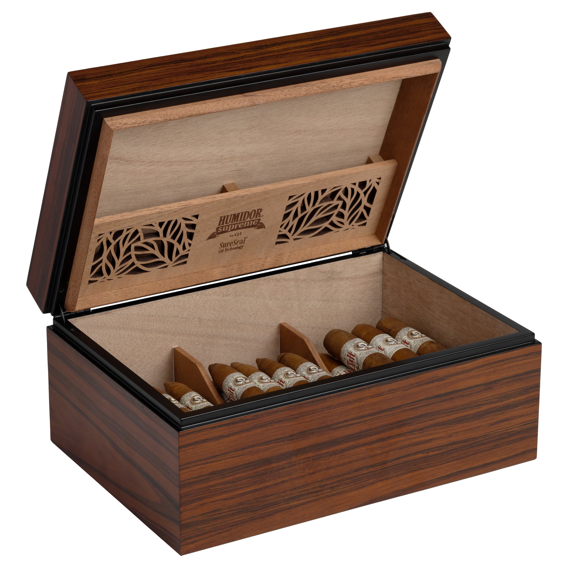 Open View – Spanish Cedar Interior with Divider Tray