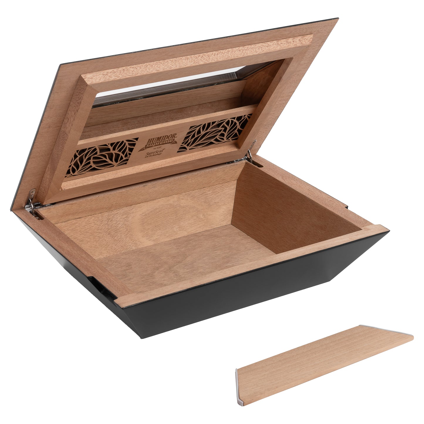 Open View – Spanish Cedar Tray and Included Accessories