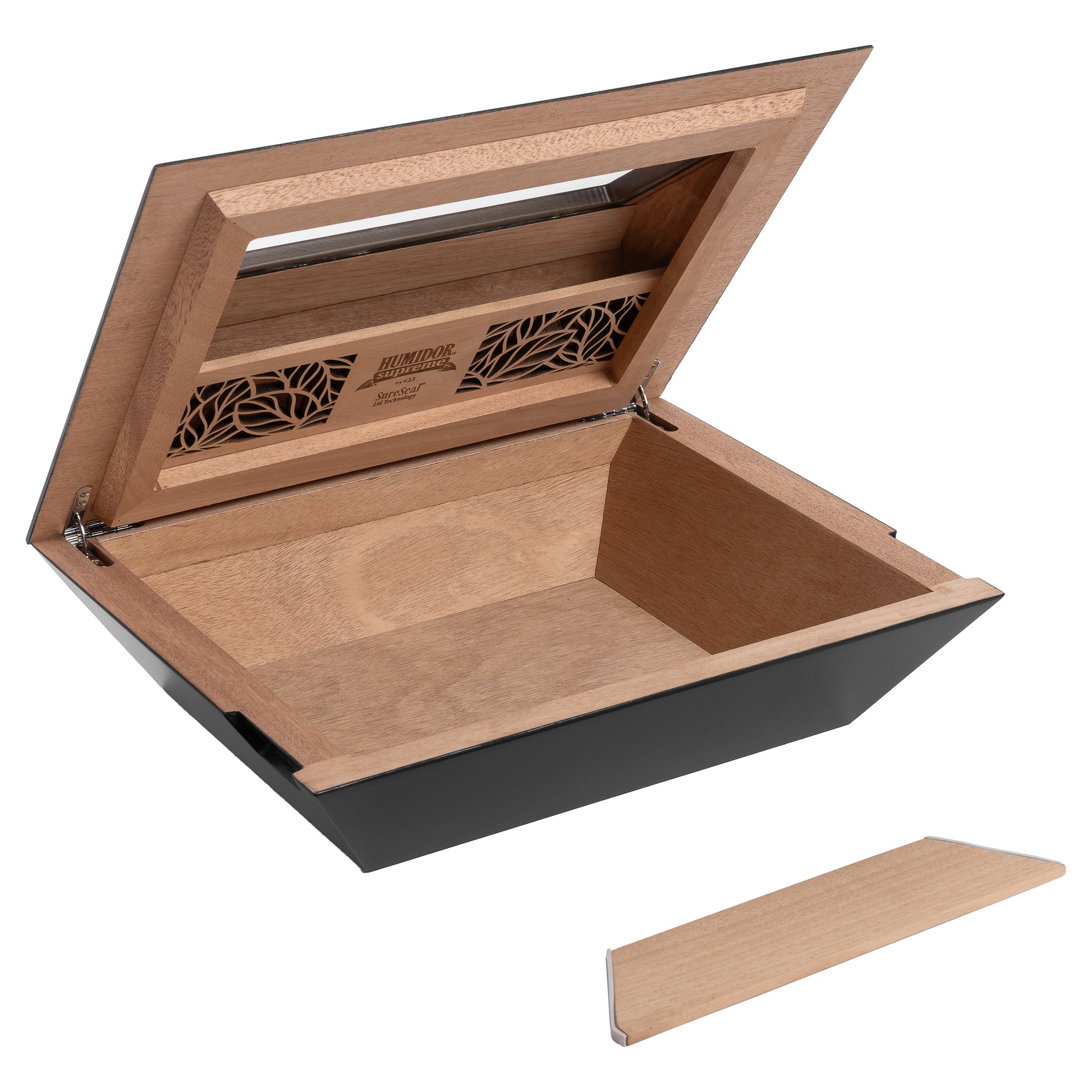 Open View – Spanish Cedar Tray and Included Accessories