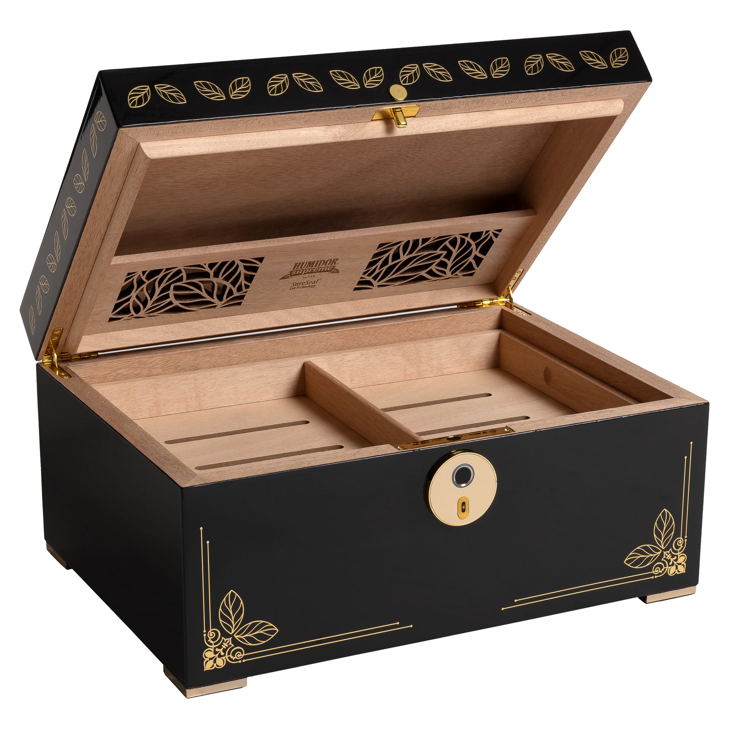 Side View – Modern Cigar Storage with Inlay Panel