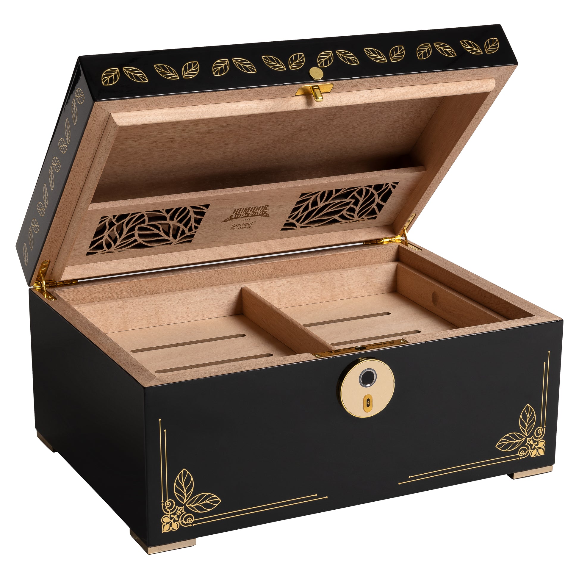 Side View – Modern Cigar Storage with Inlay Panel