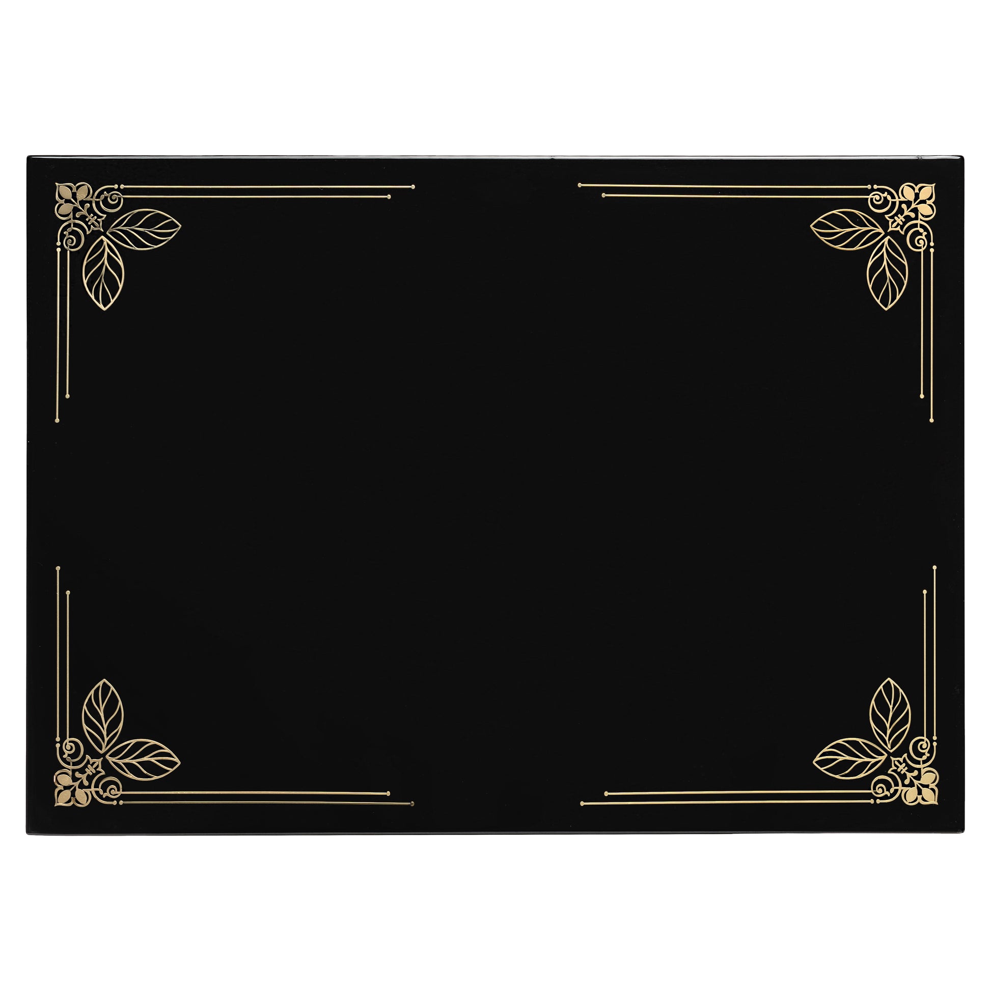 Gold Detailing – Decorative Emblem and Locking Mechanism