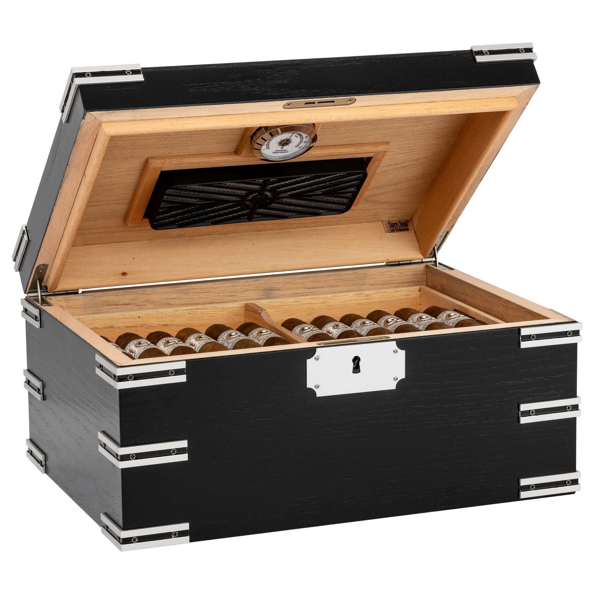 Side Angle – Rugged Desktop Humidor with Divider
