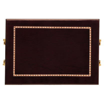 Brass Lock Detail – High Gloss Wood Humidor