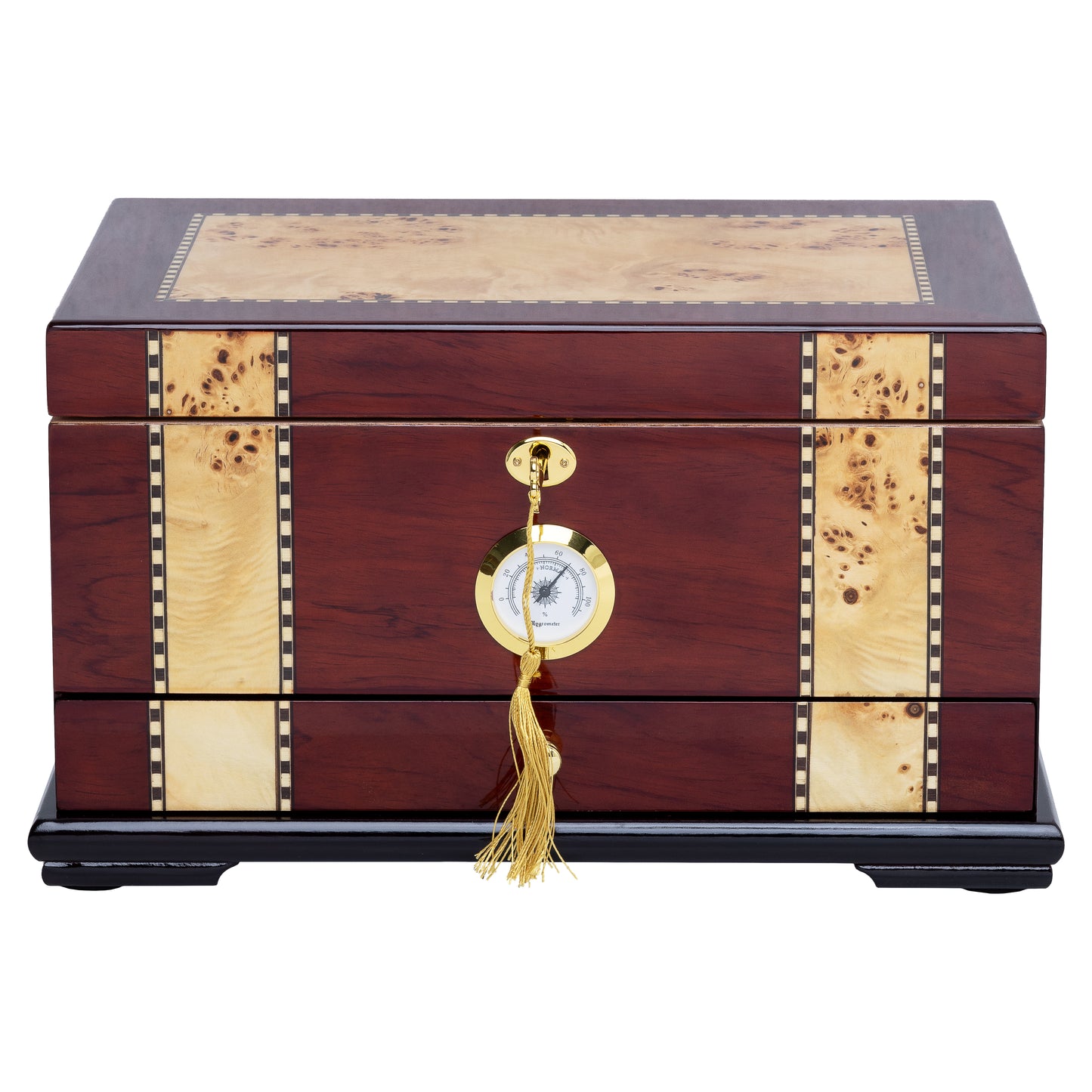 Lid Open – Cigar Tray and Accessory Drawer Displayed