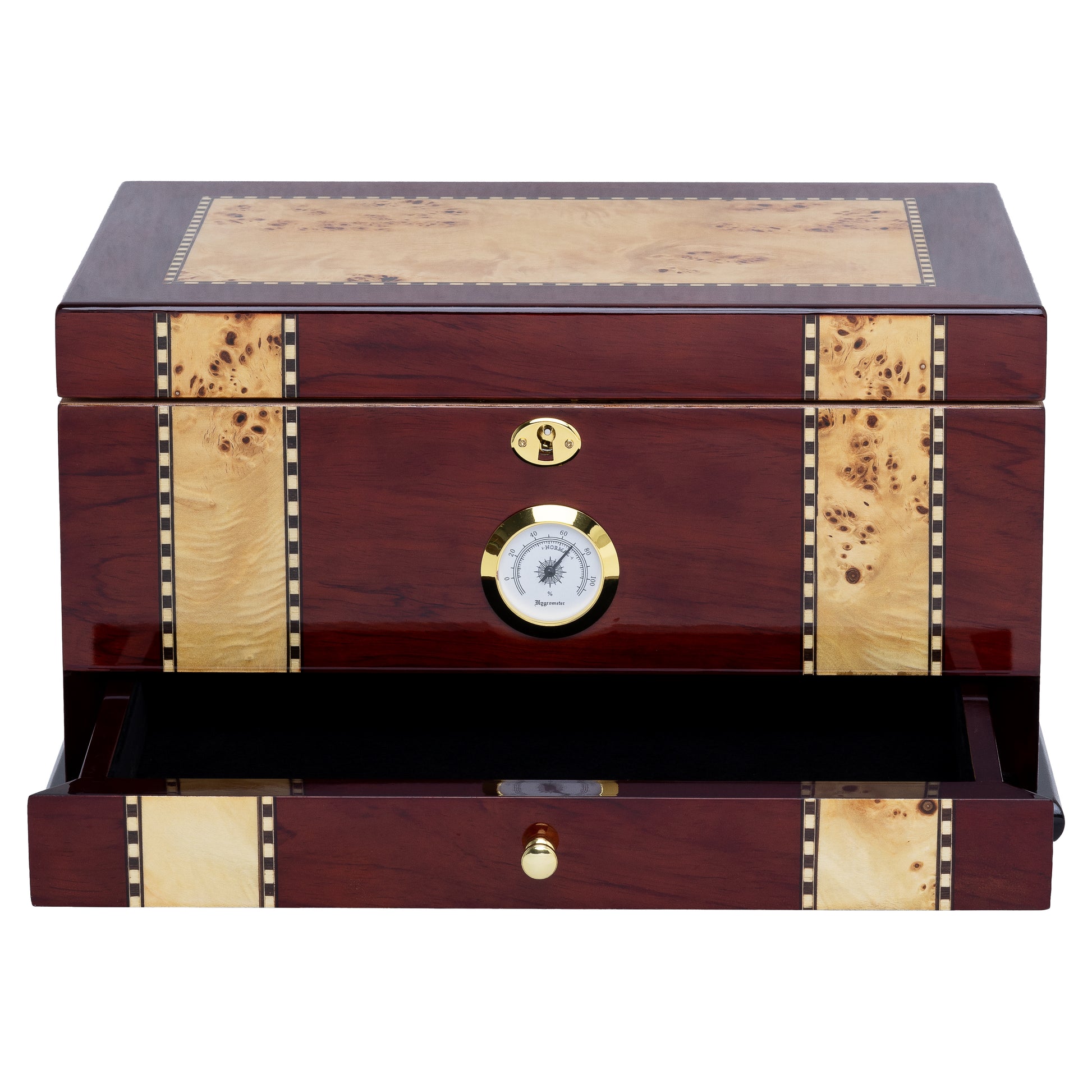 Front View – Classic Design with Spanish Cedar Interior