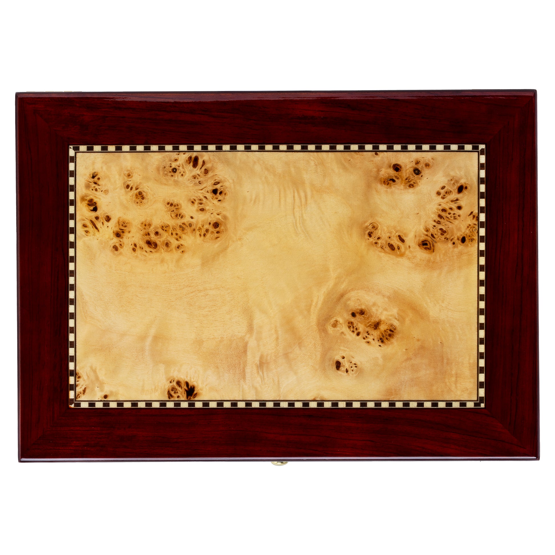 Top Panel Detail – Decorative Wood Inlay on Solana Humidor