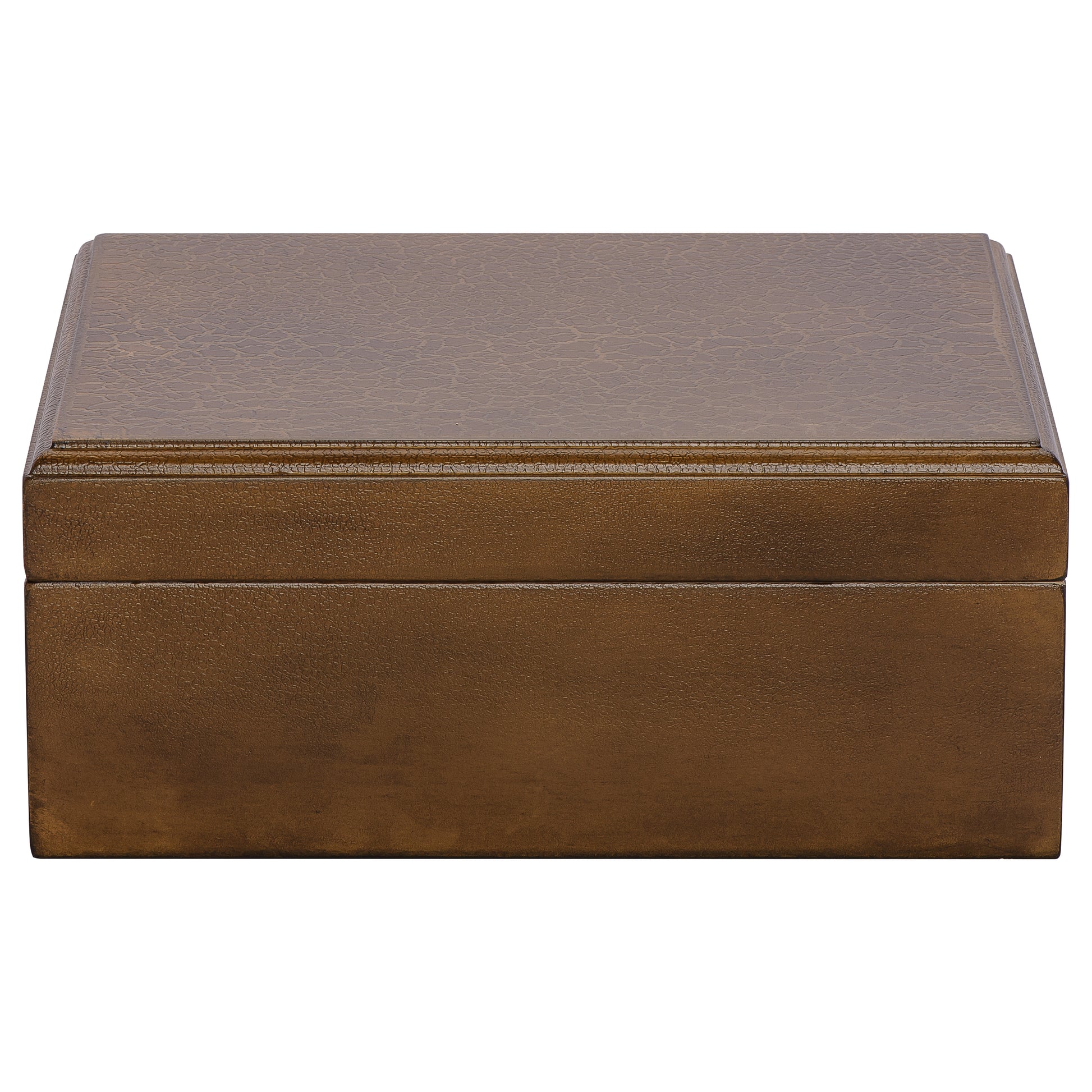 Humidor Side View – Compact Wooden Cigar Box Design