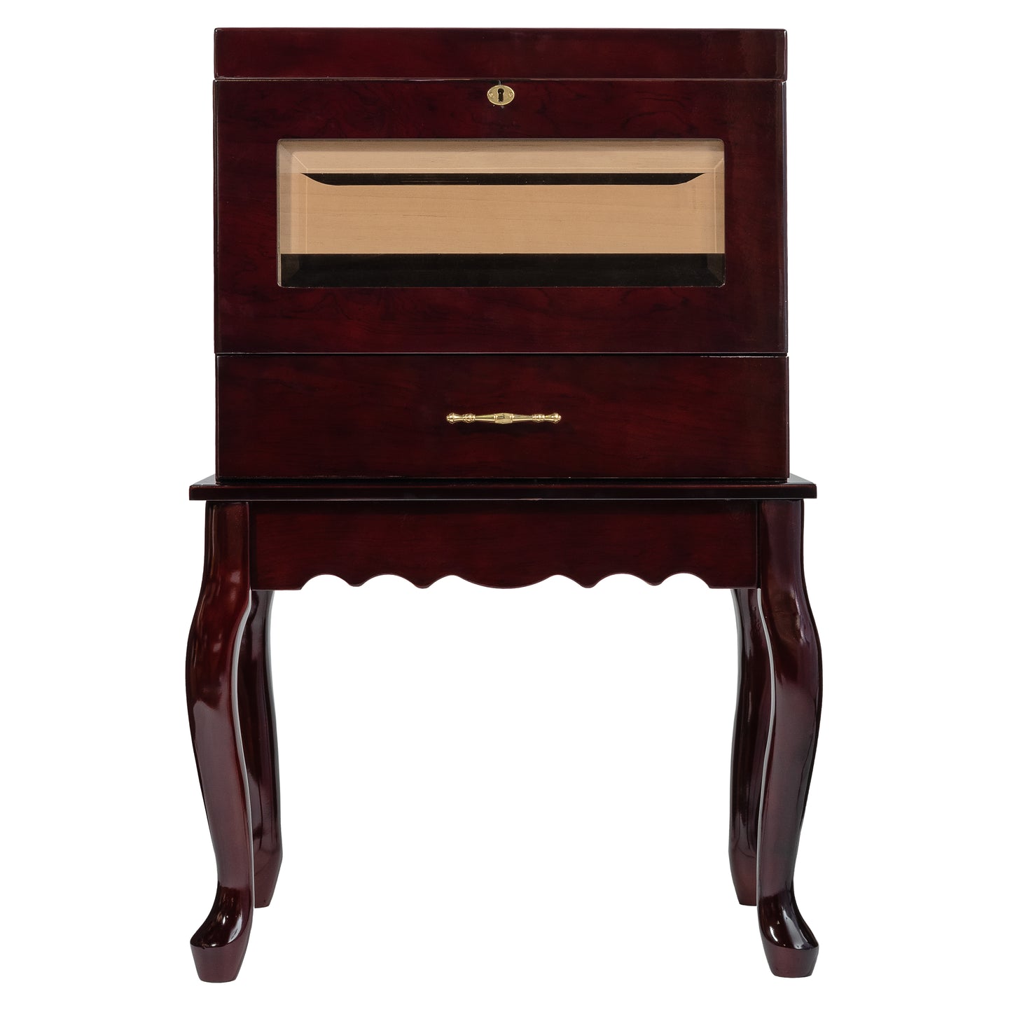 Front Angle – Furniture Humidor with Storage Drawers