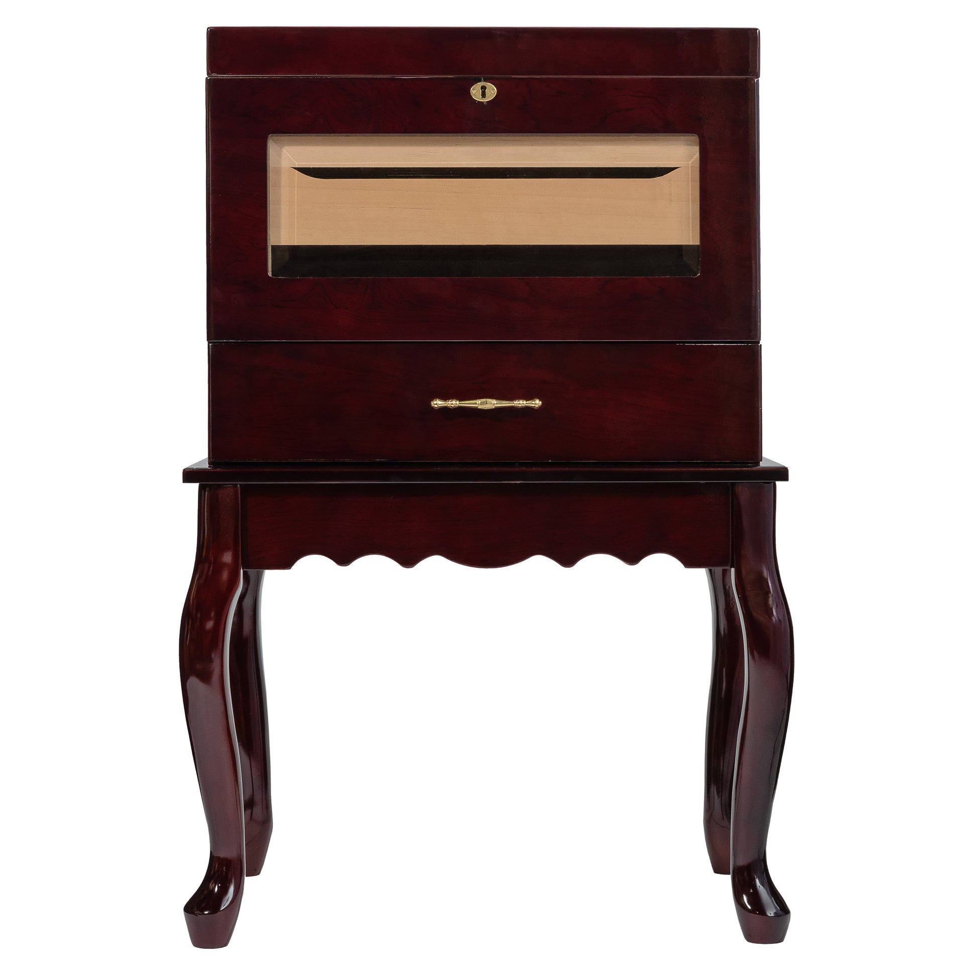 Front Angle – Furniture Humidor with Storage Drawers