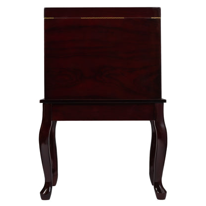 Side Panel View – Mahogany Cabinet with Queen Anne Legs
