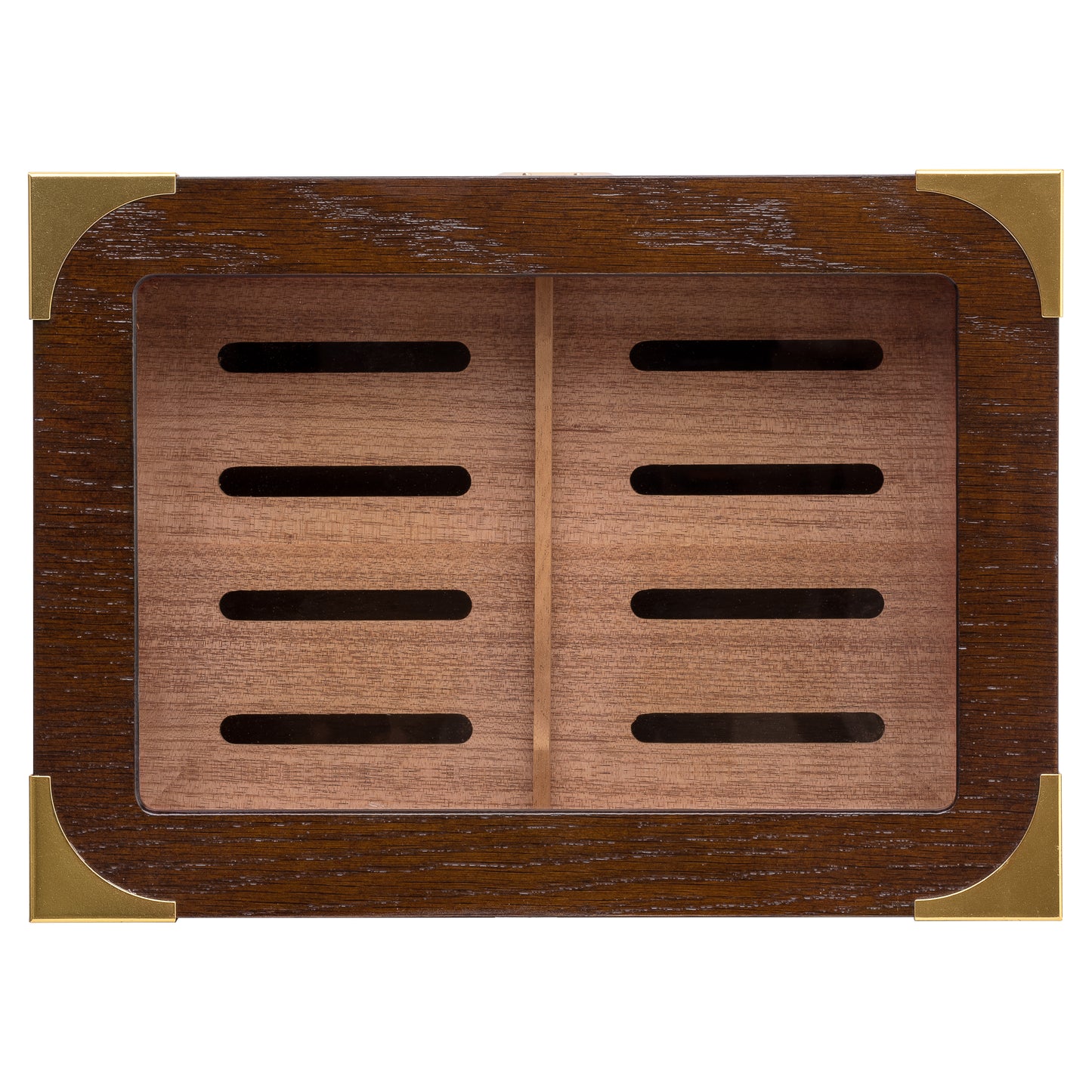 Humidor Open with Accessories – Interior Hygrometer Displayed
