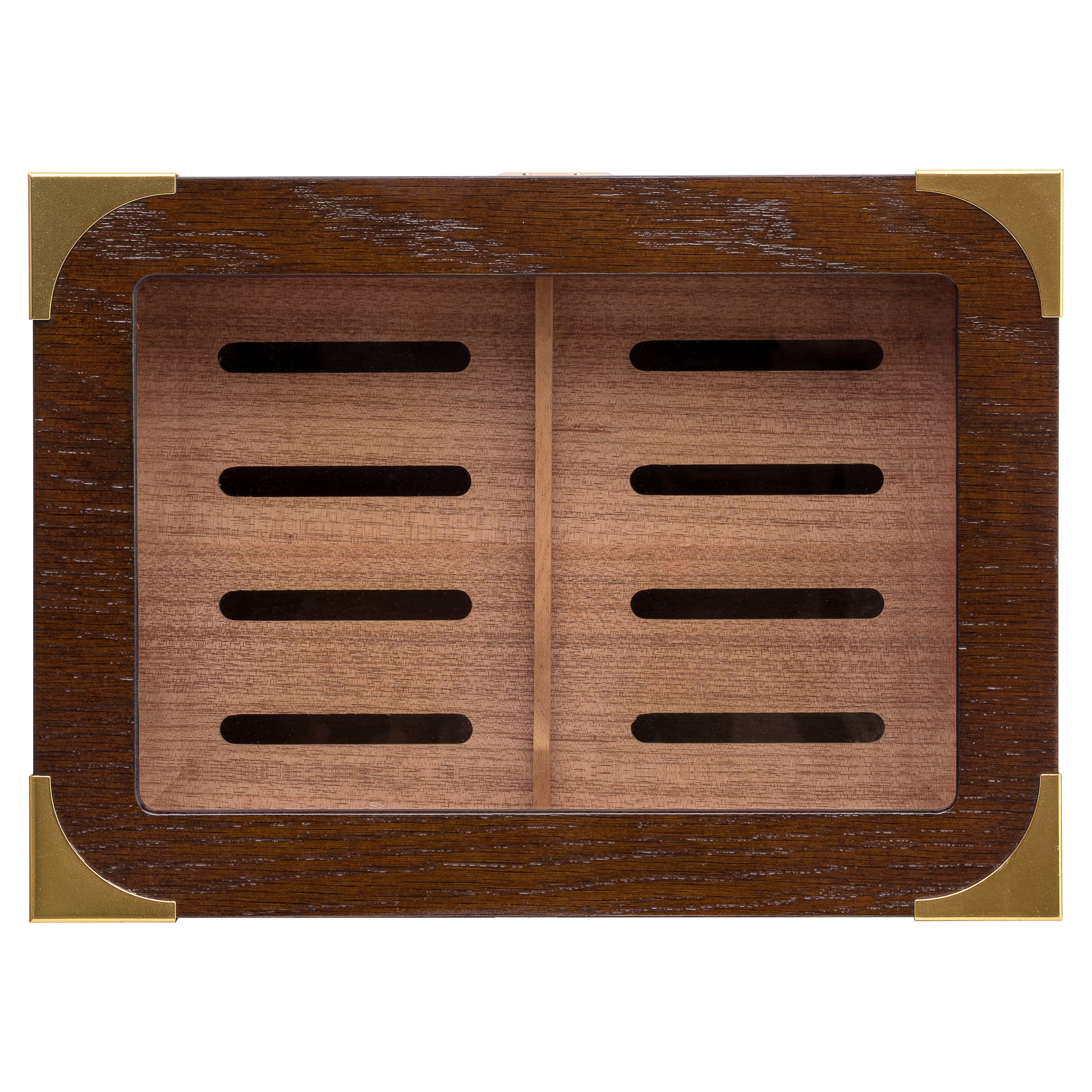 Humidor Open with Accessories – Interior Hygrometer Displayed