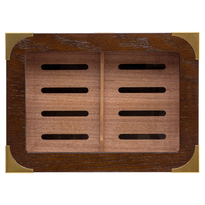 Humidor Open with Accessories – Interior Hygrometer Displayed