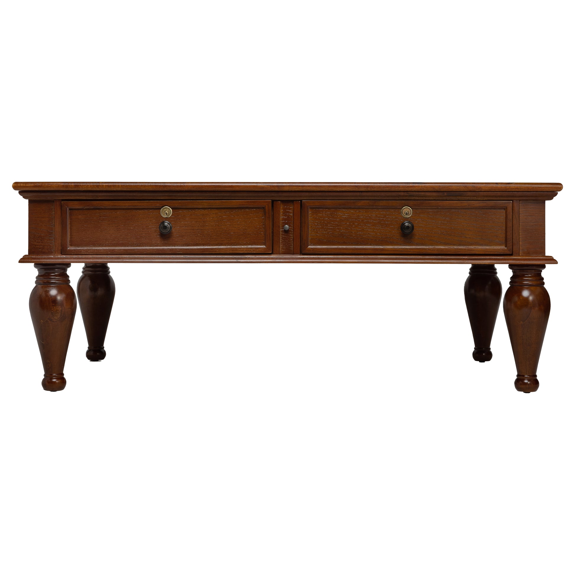 Side View – Large Humidor Coffee Table with Storage Drawers