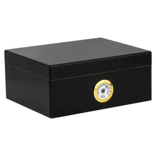 Humidor Supreme Rembrandt – Closed Black Finish with Hygrometer