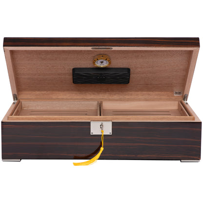 Open Display – Spanish Cedar Interior and Hygrometer