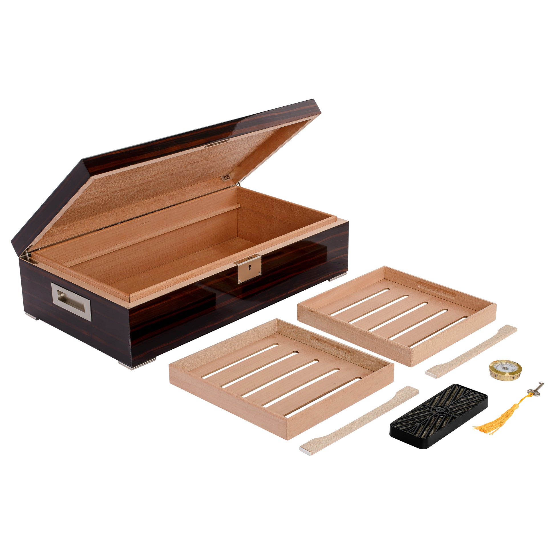 Open Humidor – Large Capacity with Elegant Lacquer Exterior