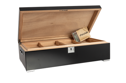 Open Interior – Spanish Cedar Tray and Adjustable Dividers
