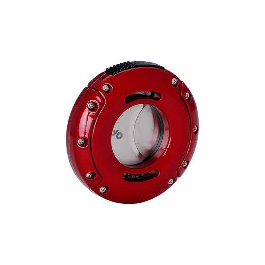Xikar XO Cutter – Red & Stainless Steel Dual Blade Front