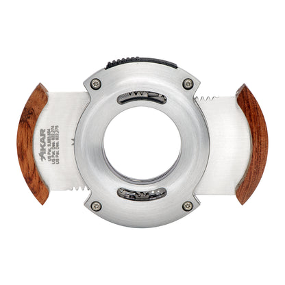 Open Blade View – Premium Redwood Cigar Cutter