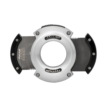 Rear View – Xikar XO Cutter in Modern Silver-Black Finish